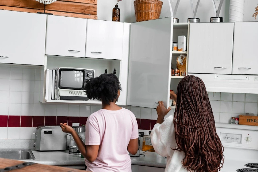 cabinet storage spaces